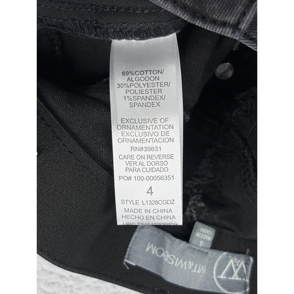 Wit & Wisdom Ab'solution Jeans Slimming Panels Black Wash Size 4 NWT - Picture 12 of 14